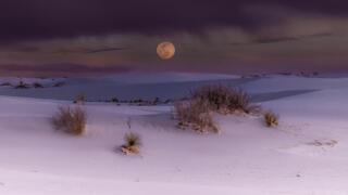Moonset at White Sands National Park