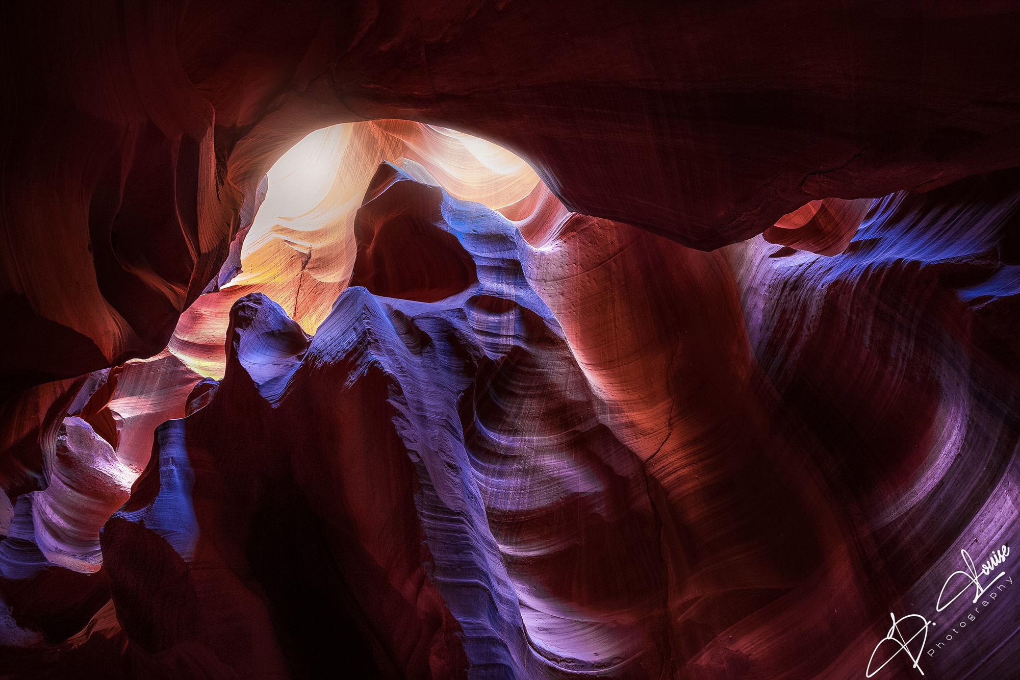 Deep into the upper parts of Antelope Canyon in southwest Arizona, the water has carved out its kindred spirit in the bear as...